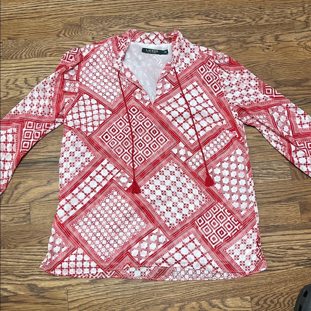 Lauren Ralph Lauren Plus Size Blouse Bohemian size M